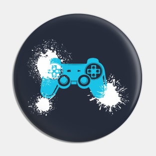 Gaming Controller Paint Splatters Color Splash Gift Pin