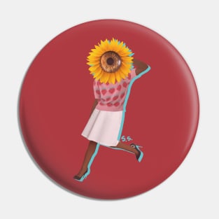 Amber the Sunflower Lady Pin