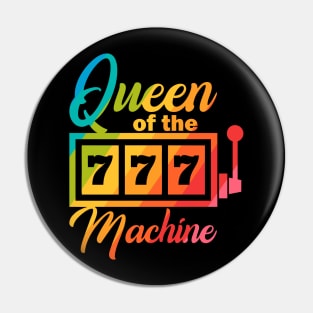 Queen Of The Slot Machine Jackpot Rainbow Style Pin