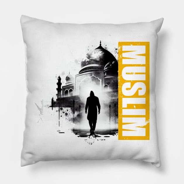 Muslim - Journey to the Mosque - Artwork Pillow by MK3