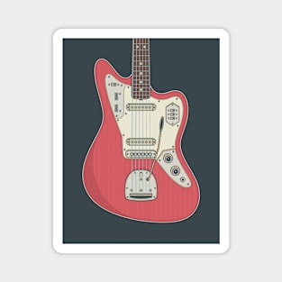 Candy Apple Red Jag Guitar Magnet