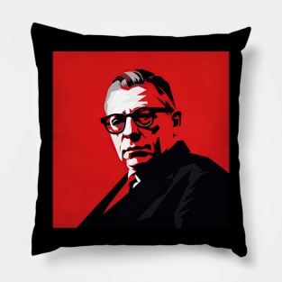 Jean-Paul Sartre Pillow