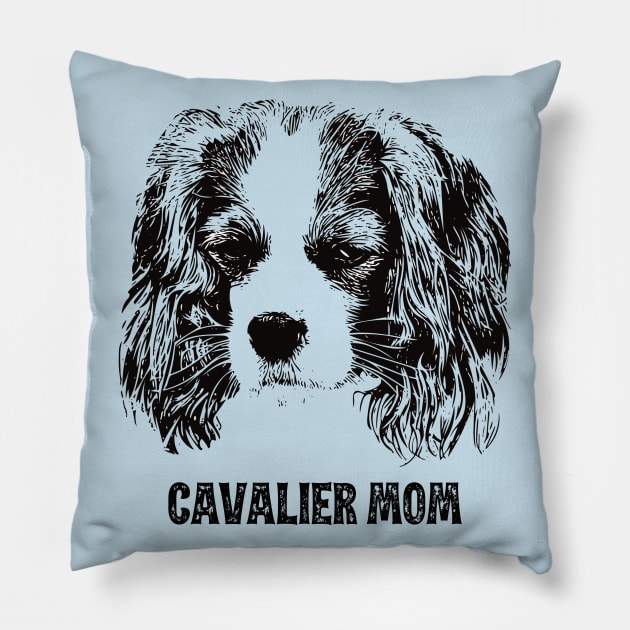 Cavalier Mom - Cavalier King Charles Spaniel Mom Pillow by DoggyStyles