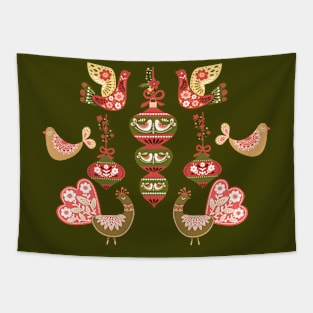 Folk Art Christmas DEsign Tapestry