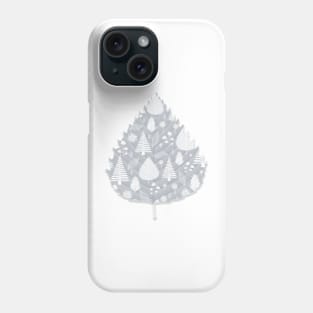 White Christmas Pattern with Nature Details 2 Phone Case