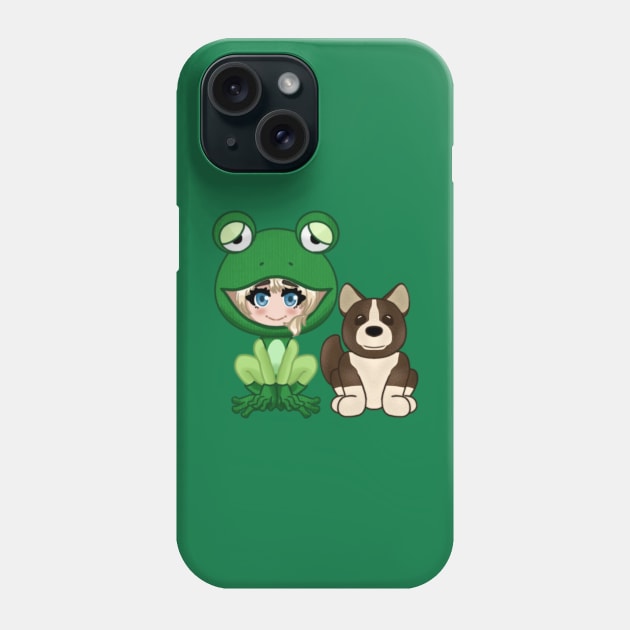 Frog Fiona and Plush Hewie Phone Case by Lunaguini