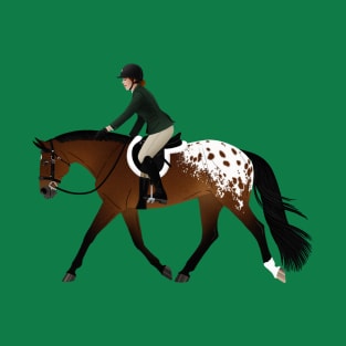 Appaloosa Horse and Rider - Equine Rampaige T-Shirt