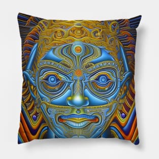 Transcendental Shift (10) - Trippy Psychedelic Art Pillow