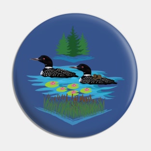 Lovely Loon Family Pin