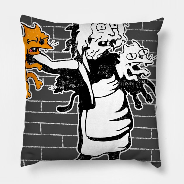 Throwing cats Pillow by noreu