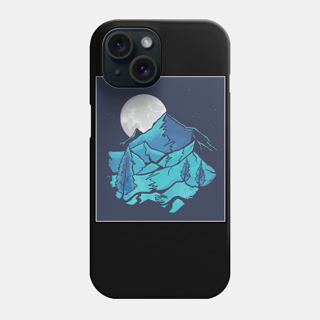 Moon landscape Phone Case by Noveldesigns