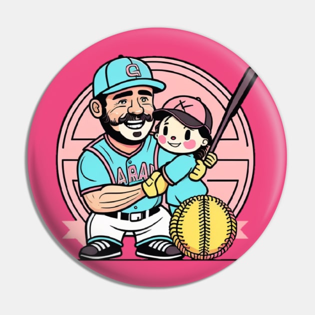 Softball dad Pin by PawPrints & Beyond