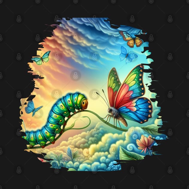 From Caterpillar to Butterfly mystical Sky by DaysMoon