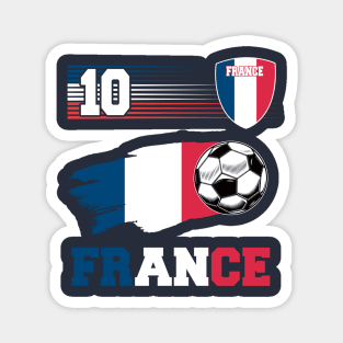 France 10 Soocer Jersey France Football Fan Soccer 2022 Magnet