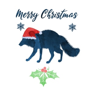 Christmas Fox Art T-Shirt