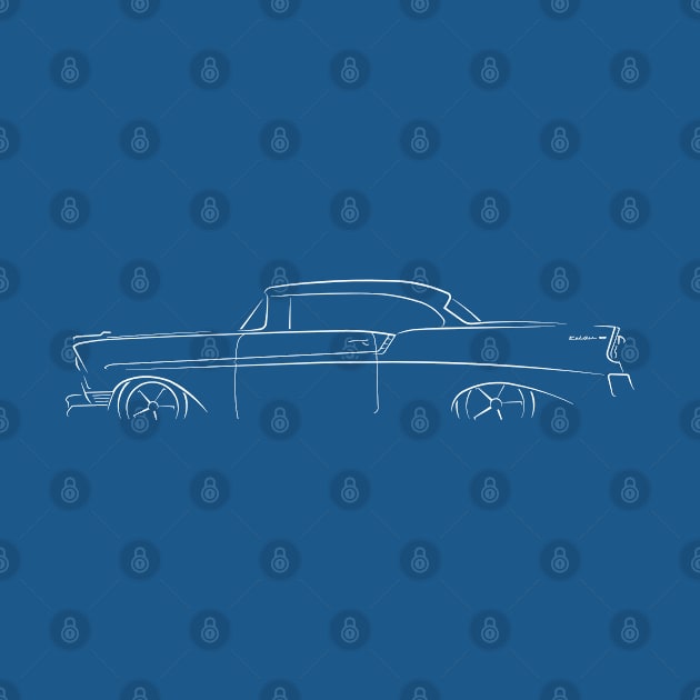 1956 Chevy Bel Air - profile Stencil, white by mal_photography