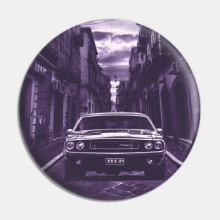 Classic Car in Purple scale Pin