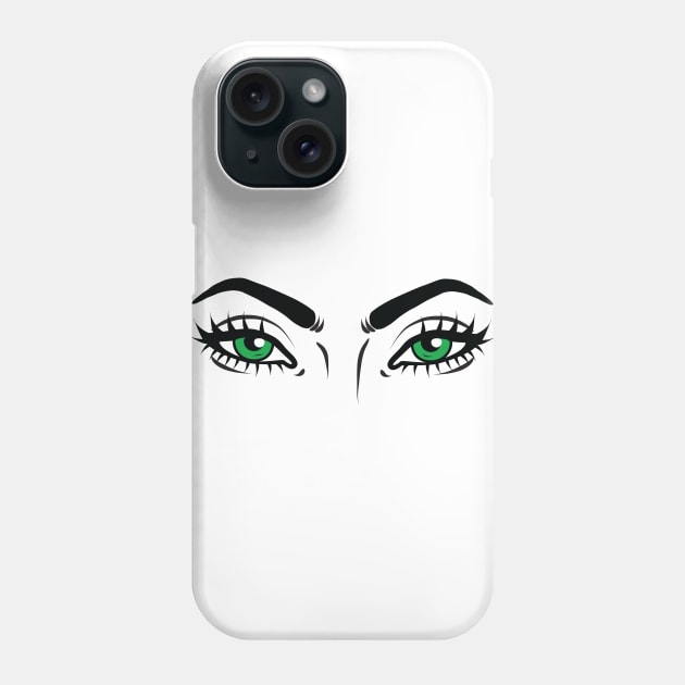 anime green eyes Phone Case by medo art 1