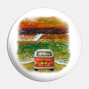 Beach Camper (Orange) Pin