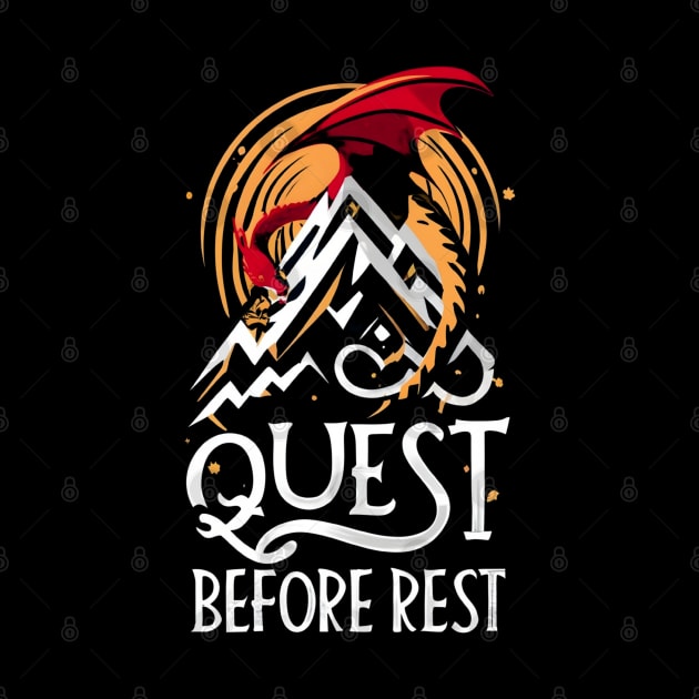 Quest Before Rest - Red Dragon - Fantasy by Fenay-Designs