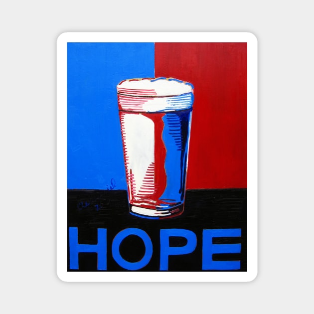 Beer Parody of Shepard Fairey's Obama Hope Poster Magnet by realartisbetter