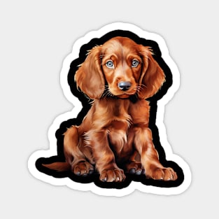 Puppy Irish Setter Magnet