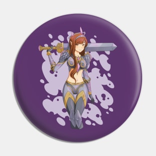 Anime Elf Warrior Girl Pin