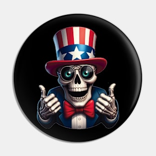 Sugar Skull Uncle Sam - Thumbs Up Pin