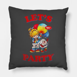 Let's Party Rainbow Brite Distressed Pillow