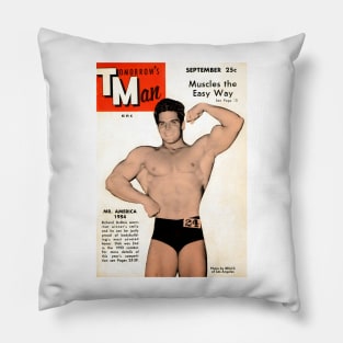 TOMORROW'S MAN Mr America 1954 Richard DuBois - Vintage Physique Muscle Male Model Magazine Cover Pillow