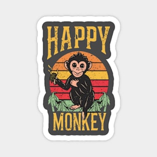 Happy Monkey Magnet