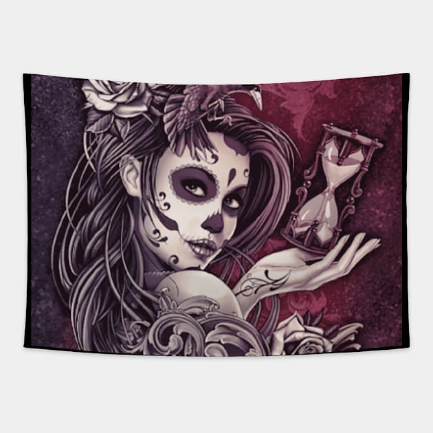 Halloween mask Tapestry by Merilinwitch