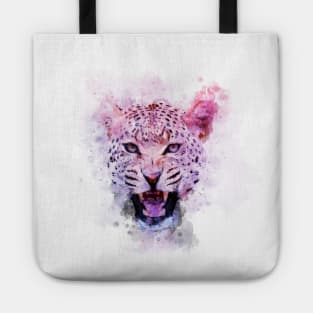 Leopard watercolor Tote