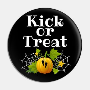 Kick or treat Halloween Pregnancy Pin