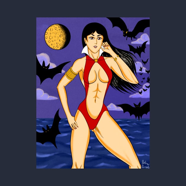 Vampirella Illustration 2 by Nicholas Georgel Arts