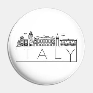 Italy Minimal Skyline Pin