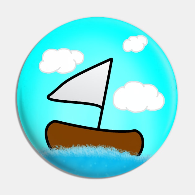 Sail Boat Pin by TheCameraEyeDesigns