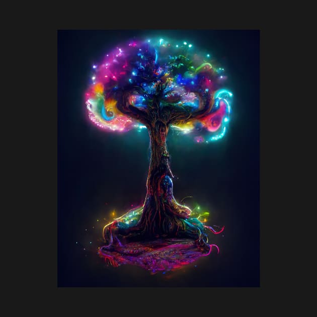 Cosmos Wishing Tree of Life and Dreams by AlexandrAIart