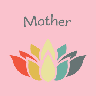 Mother's Day Multi-Color Lotus Blossom Retro Vintage T-Shirt