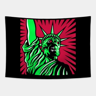 Martian neon colors red/green Tapestry