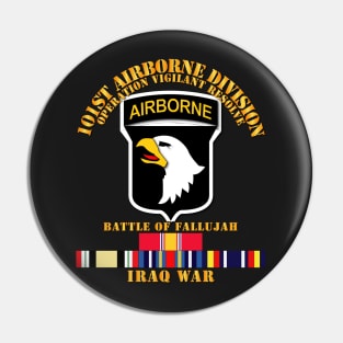 101st Airborne Div  w Iraq Svc - Fallujah Pin