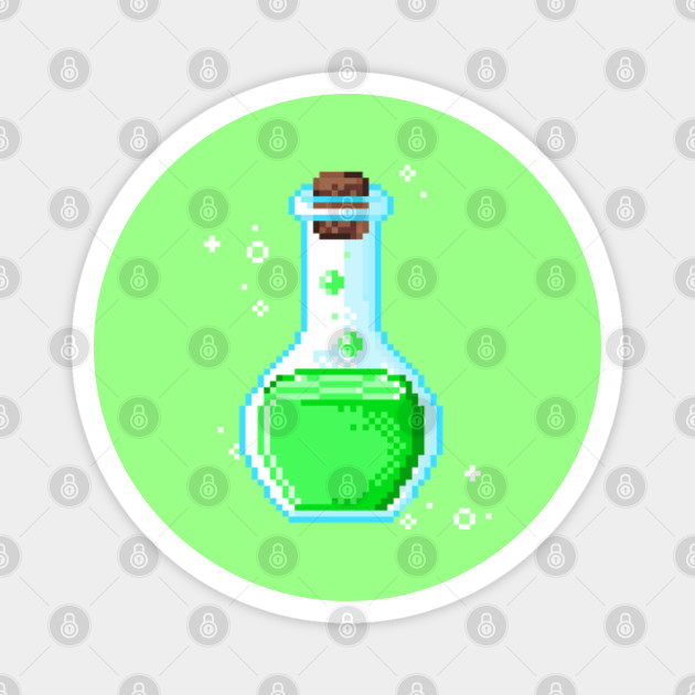Pixel Potion Green Potion Bottle Magnet Teepublic Au