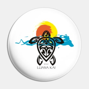 Tribal Turtle Sunset 2 / Luana Kai Maui Pin