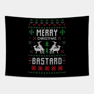 Merry Christmas Bastard Xmas Gift Ugly Tapestry