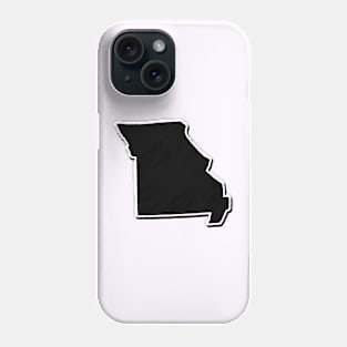 Black Missouri Outline Phone Case