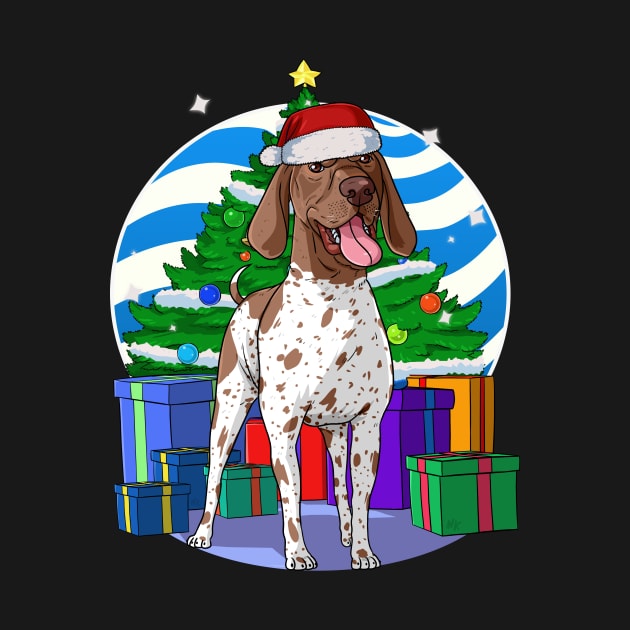 German Shorthaired Pointer Santa Christmas Tree Gift by Noseking