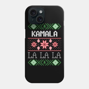 kamala lalala ugly christmas sweater Phone Case