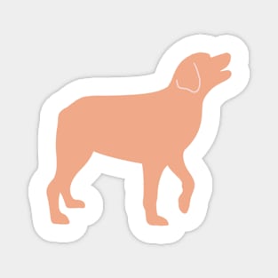 Pink Dog Silhouette Magnet