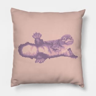 Pretty Pink Platypus Portrait Pillow