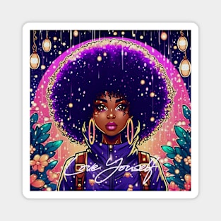 Love Yourself Black Afro Queen Magnet